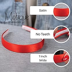 Olive 1 Inch Satin Hard Headband for Women and Girls