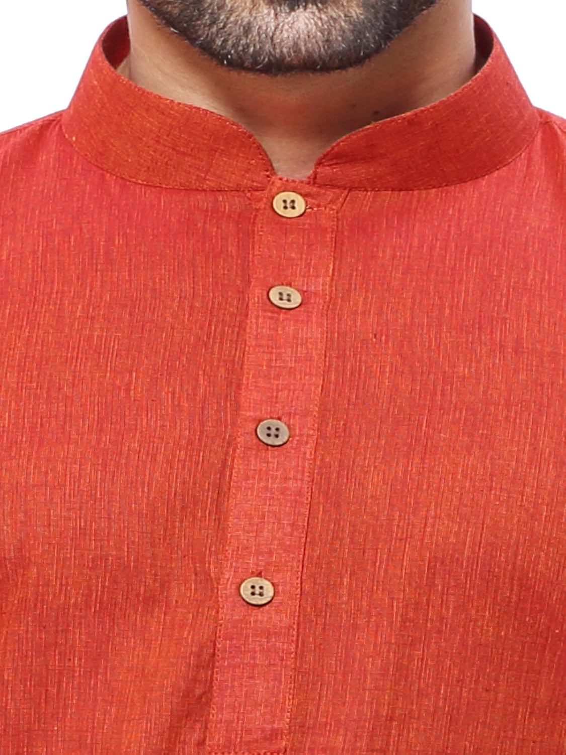 rg designers men's handloom red a kurta pyjama