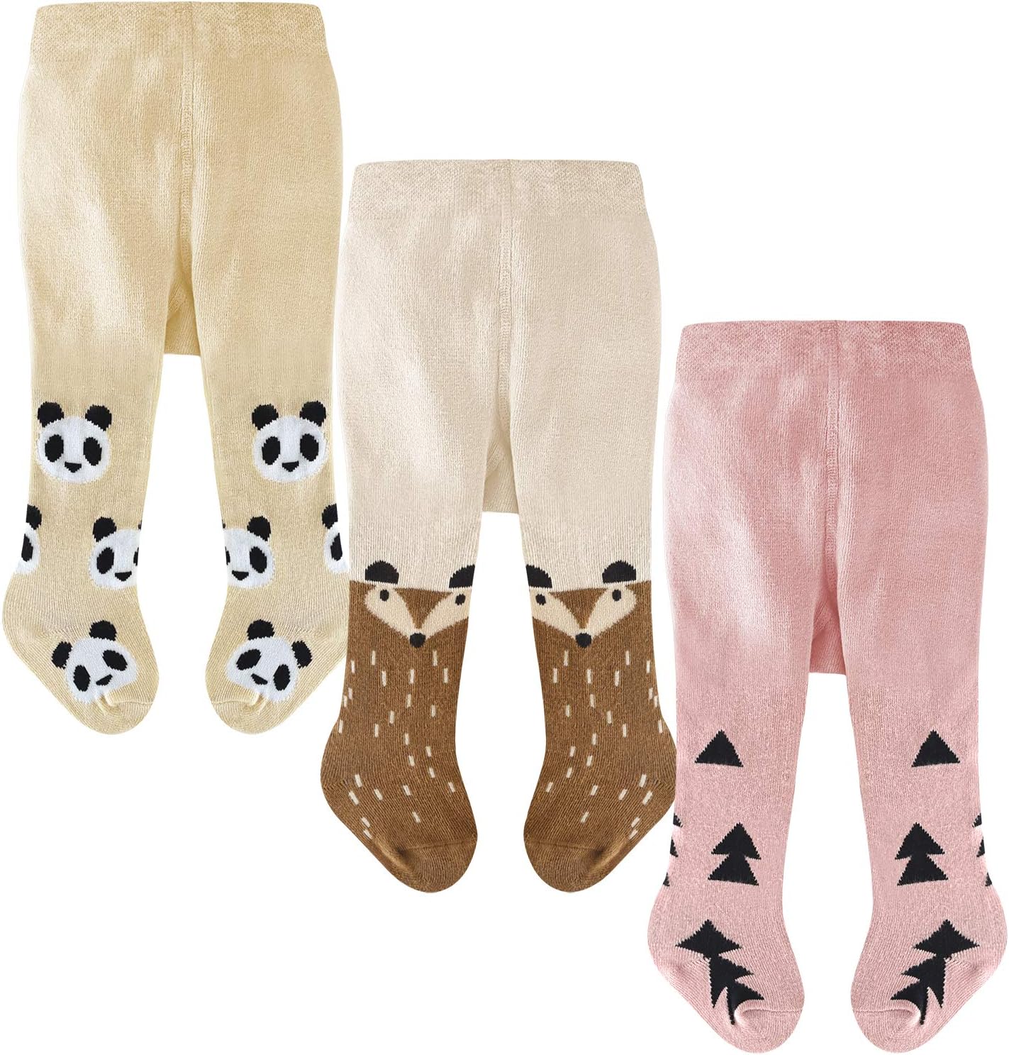 slaixiu Cotton Baby Girl Tights Cable Knit Seamless Toddler Leggings Pants Stockings