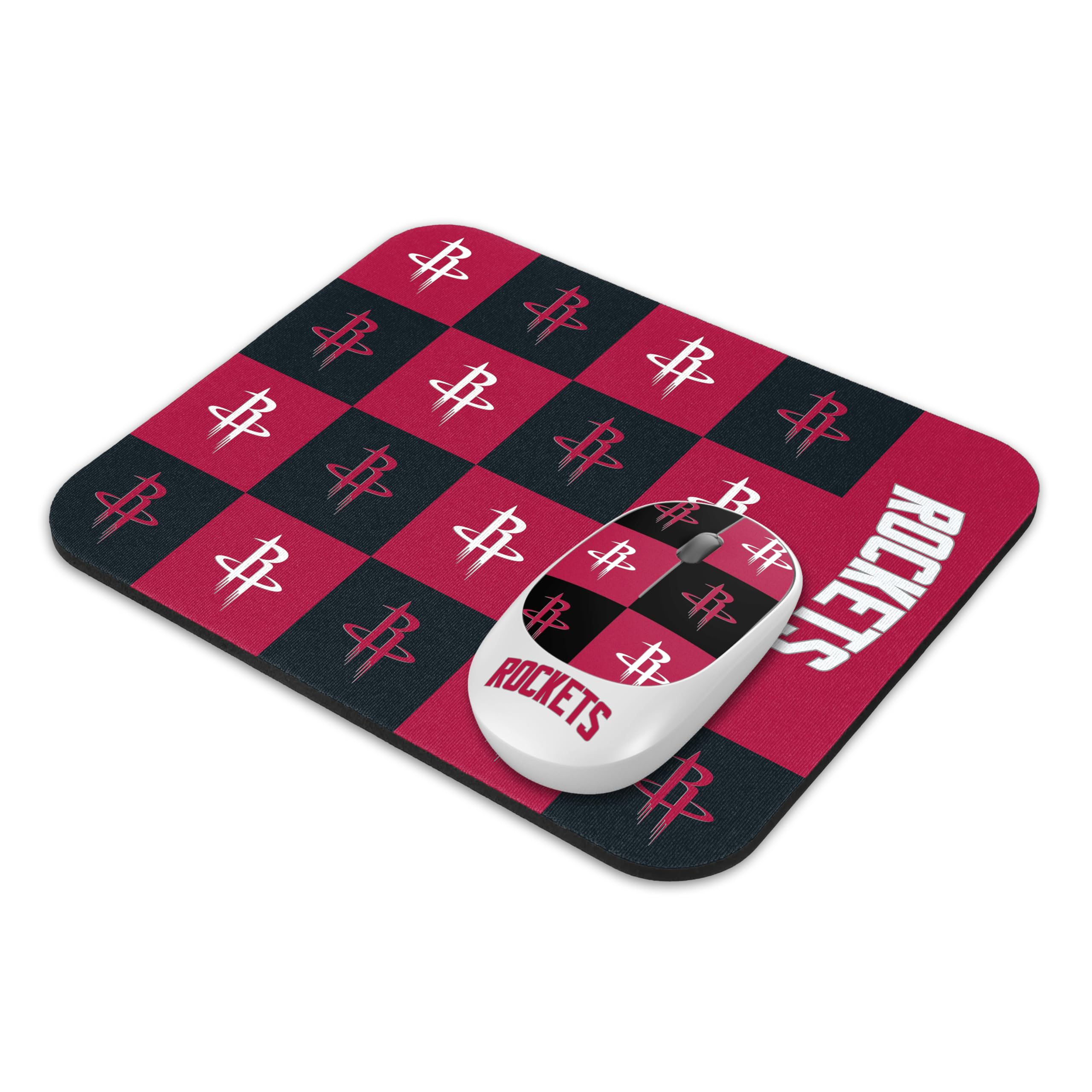 Photo 1 of ?SOAR NBA Wireless Mouse and Mouse Pad- Checkered, Houston Rockets