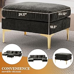 Wrofly U-Shaped Sectional Sofa Couch, 114" Comfy