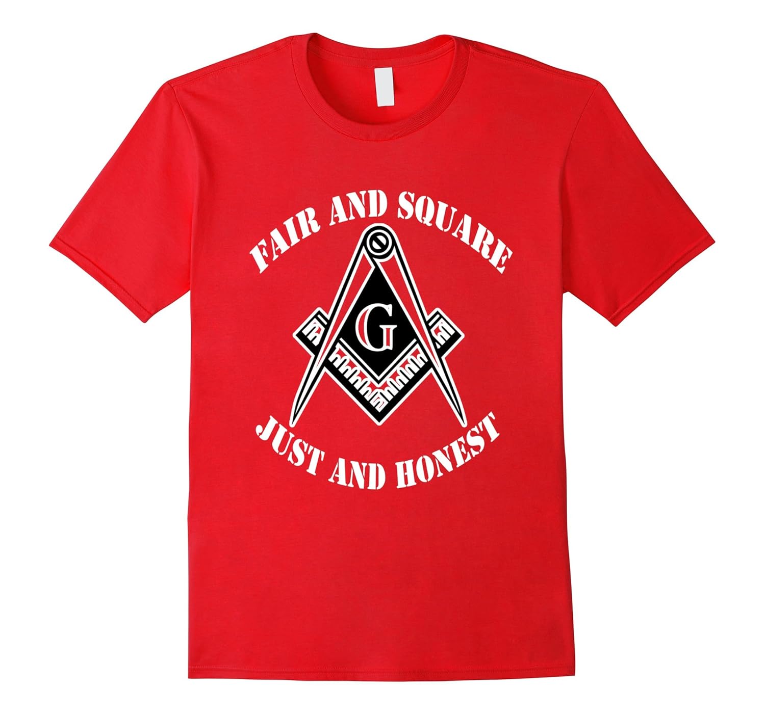 Mens Masonic Fair and Square T Shirt-ANZ