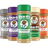 Dan-O&rsquo;s All Star Seasoning Variety Pack &ndash; 5 Bottle Set &ndash; Original, Cheesoning, Preem-O, Cajun &amp; Tac-O &ndash; All Purpose Spice Blends for Meat, Seafood &amp; Veggies