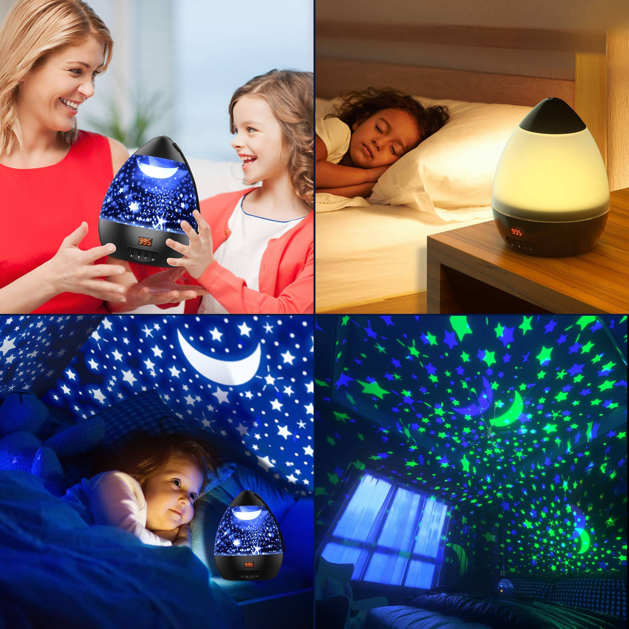 Galaxy Projector Light Star Projector Night Lights Kids For