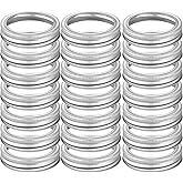 42 Pieces Wide Mouth Canning Rings, Wide Mouth Mason Jar Rings - Replacement Metal Lids for Mason Jar Large Mouth (42 Pcs Wid