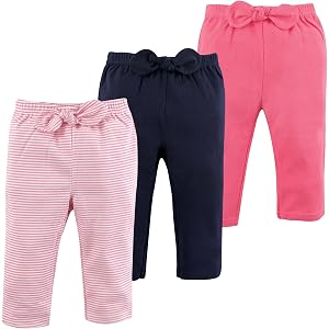 Hudson Baby Basics Unisex Baby Everyday Cotton Pants 3-Pack