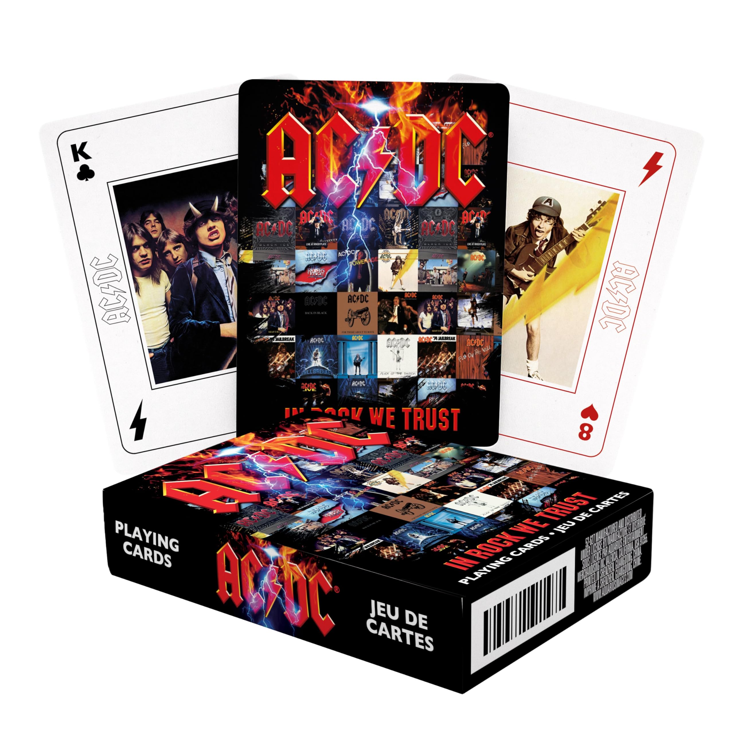 AQUARIUS NEW! AC/DC In Rock We Trust set of 52 playing cards (+ jokers)