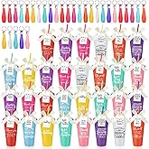 Tioncy 30 Sets Employee Appreciation Gifts Bulk 24 oz Plastic Tumbler with Lid and Straw Reusable Coffee Cups with Keychain Bowknot Card Christmas Gifts for Coworker Staff Worker Favors(Inspirational)