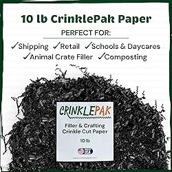 Crinklepak 10LB USA Made Black Crinkle Paper Filler