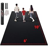GymCope Large Exercise Mat for Home Workout,12‘x6’/10
x6
/9
x6
/8
x6
/7
x5
/6
x4
(7mm) Extra Thick Workout Mat, High-Density