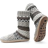 cosyone1997 Women’s Slipper Socks Warm Fuzzy Knit Soft Sole Socks with Gripper Soles for Indoor Winter Wear