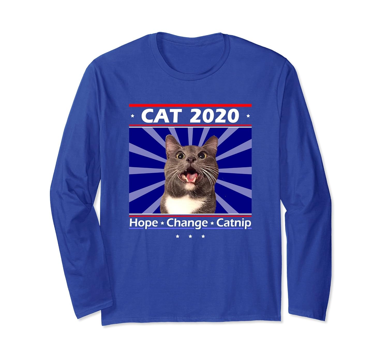 Funny Long Sleeve Cat Shirt Vote 2020 Politics T-Shirt-anz