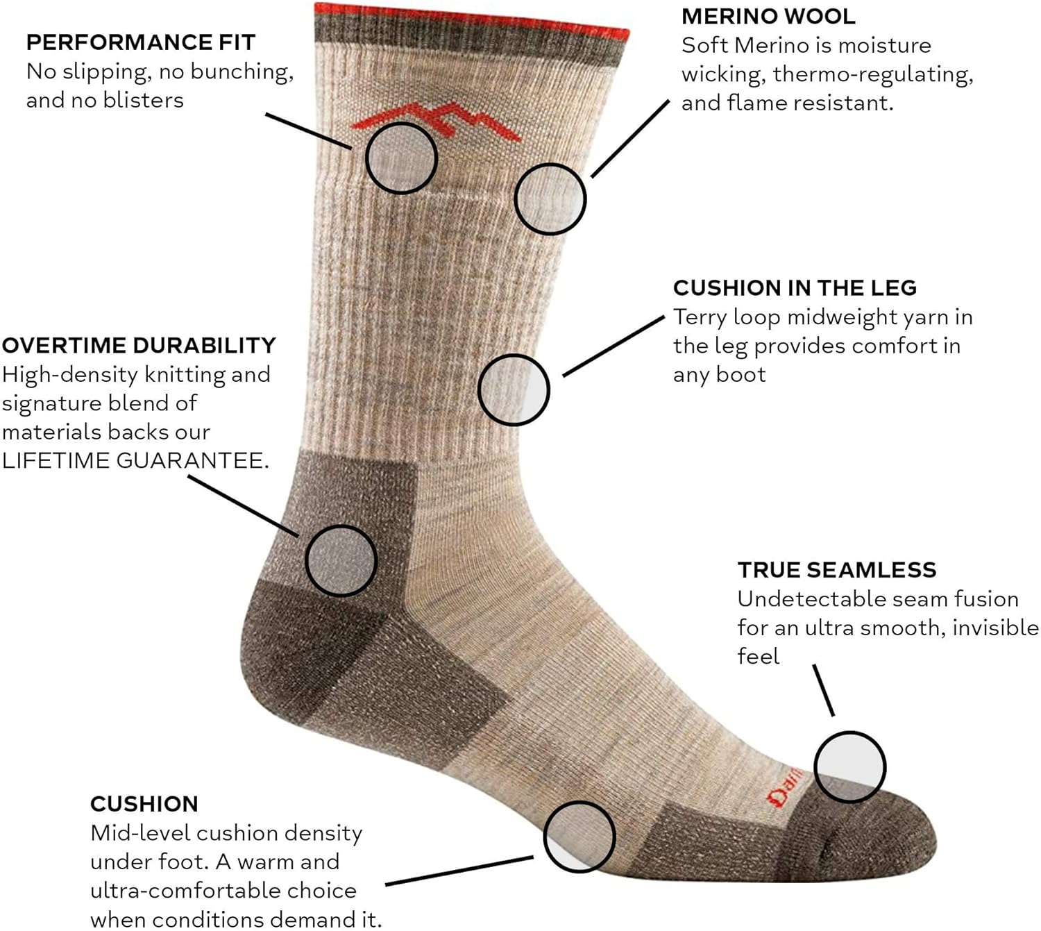 Darn Tough Boot Cushion Sock - Men's: Clothing