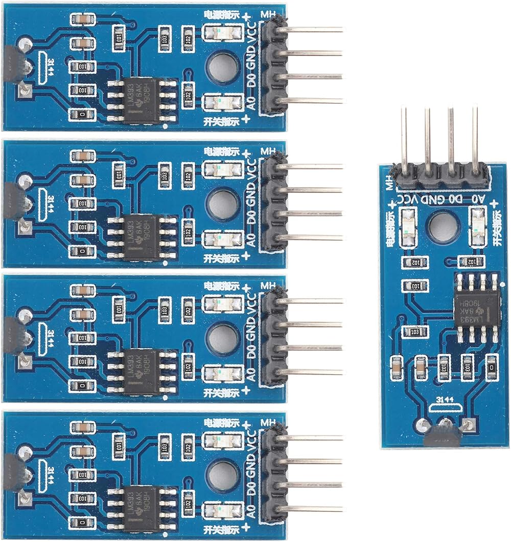 Tyenaza 5Pcs 3144E Hall Effect Sensor Module 3.3-5V Magnetic Counting Detector