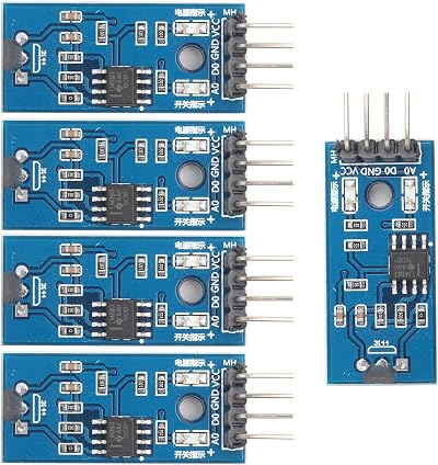 Tyenaza 5Pcs 3144E Hall Effect Sensor Module 3.3-5V Magnetic Counting Detector
