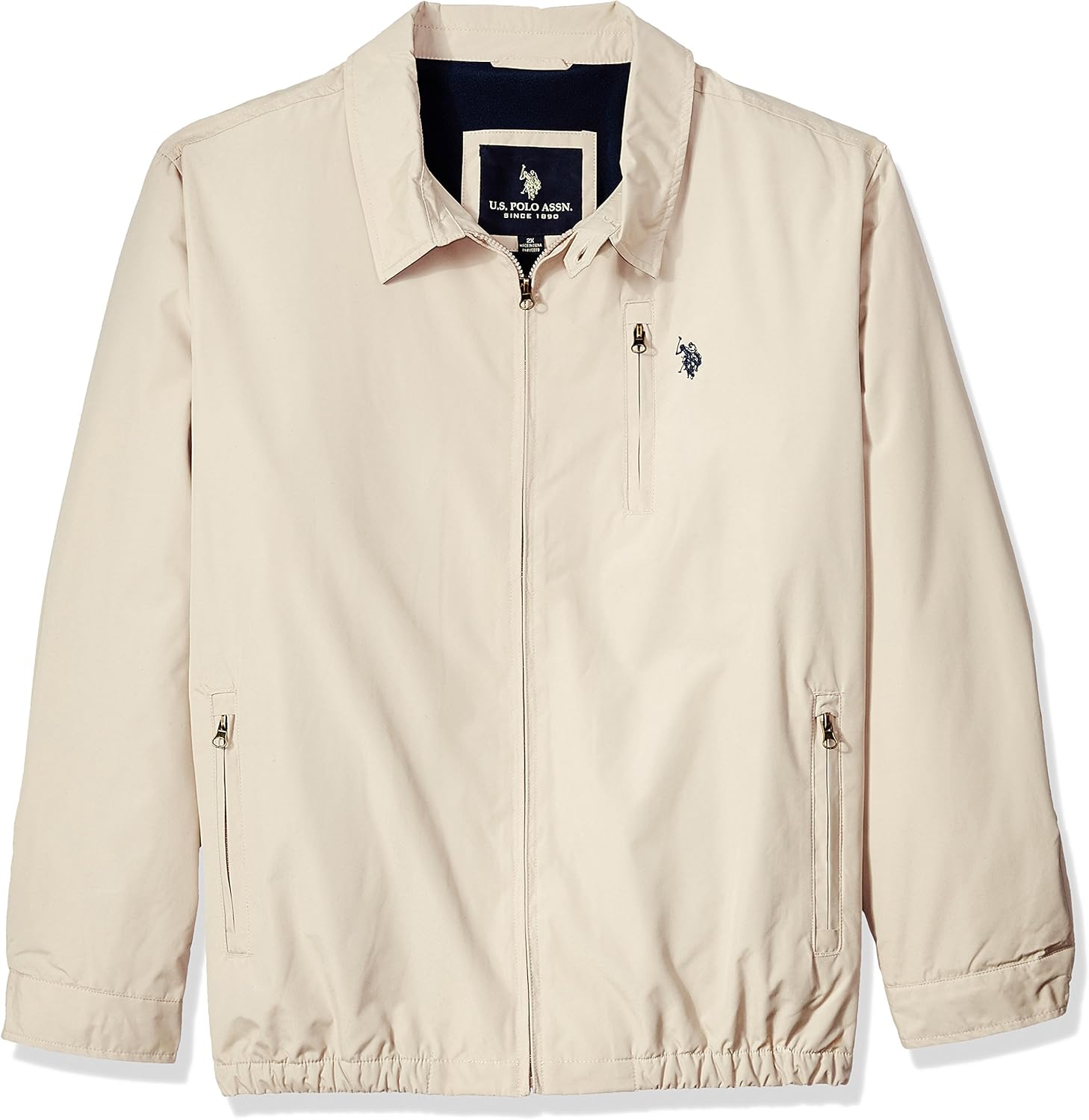 U.S. Polo ASSN. Mens Micro Golf Jacket Cotton Lightweight Jacket Beige Amazon.co.uk Clothing