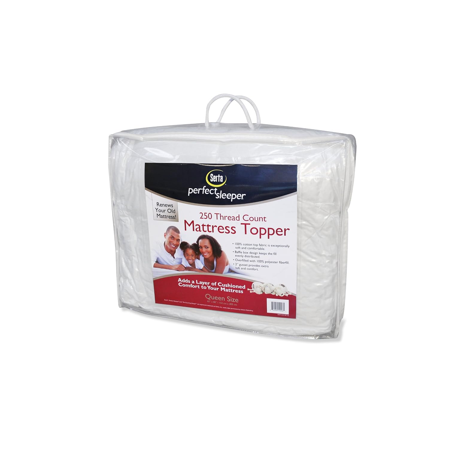 Serta Perfect Sleeper Mattress Topper, Queen, White Home