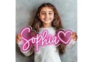 Custom Neon Sign - Personalized LED Neon Name Sign for Wall Decor, Bedroom, Birthday Gifts for 10 Year Old Girls, Wedding Pro