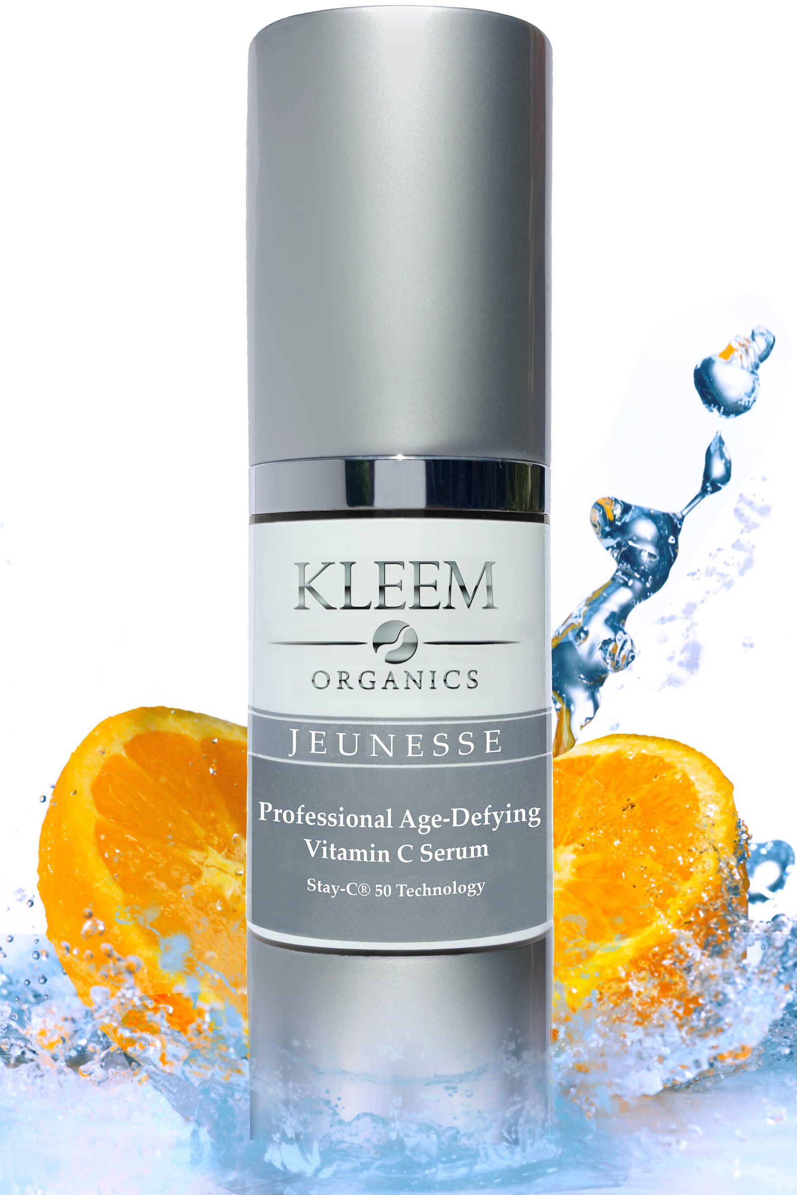 Original Kleem Organic Vitamin C Serum Hyaluronic Acid Vitamin E Oil