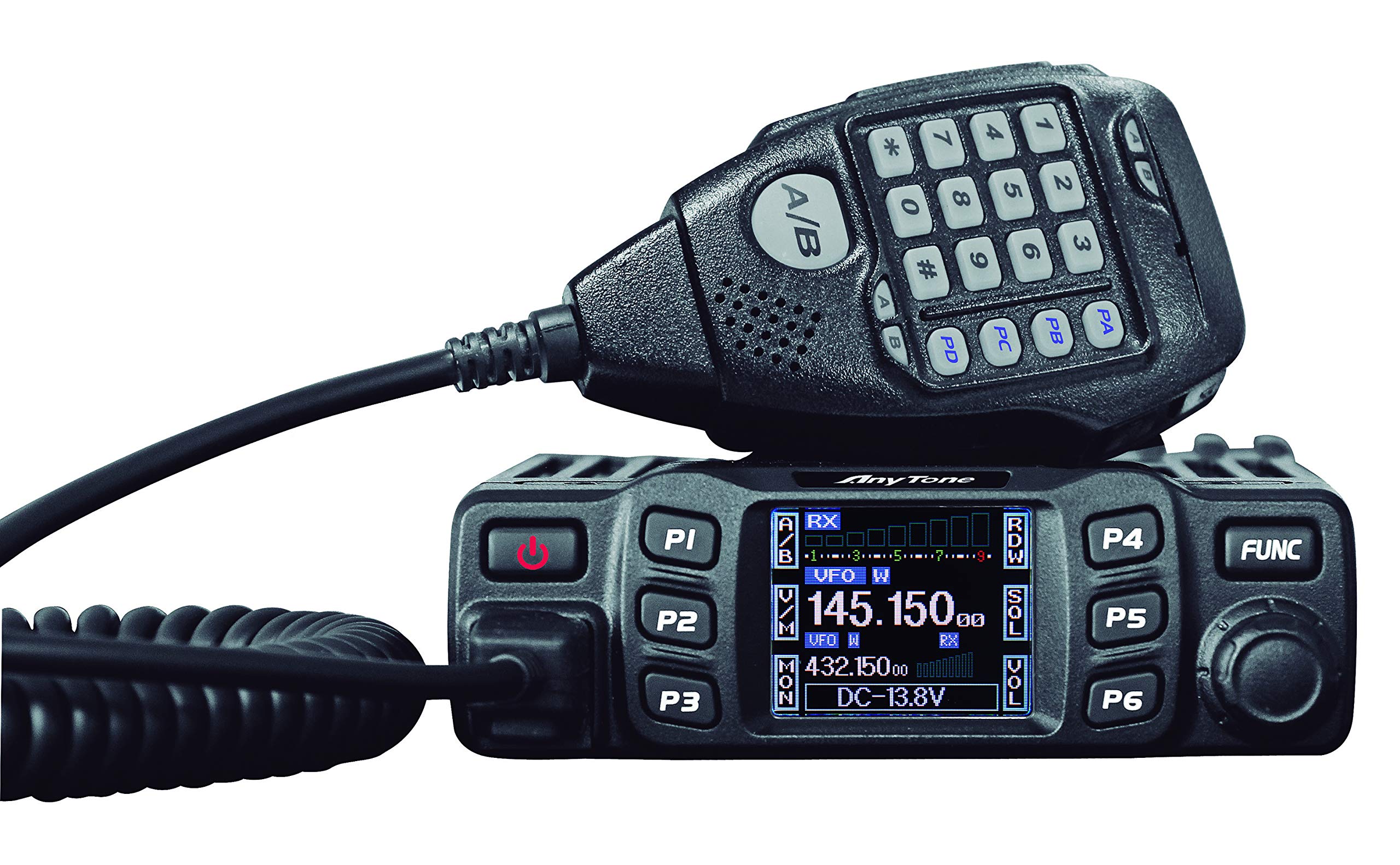 Anytone AT-778UV Dual Band Mobile Receiver VHF/UHF, 144-146/430-440 MHz - Black