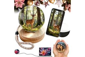 Core Memory Sphere Ball, 2.7" WiFi Memory Orb Christmas Ornament, Personalized 3D Magic Crystal Ball Custom Video Sphere with
