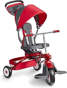 Radio Flyer Deluxe EZ Fold 4-in-1 Stroll 'N Trike, Red