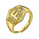 U7 Personalized Knuckle Ring with Letter F Copper