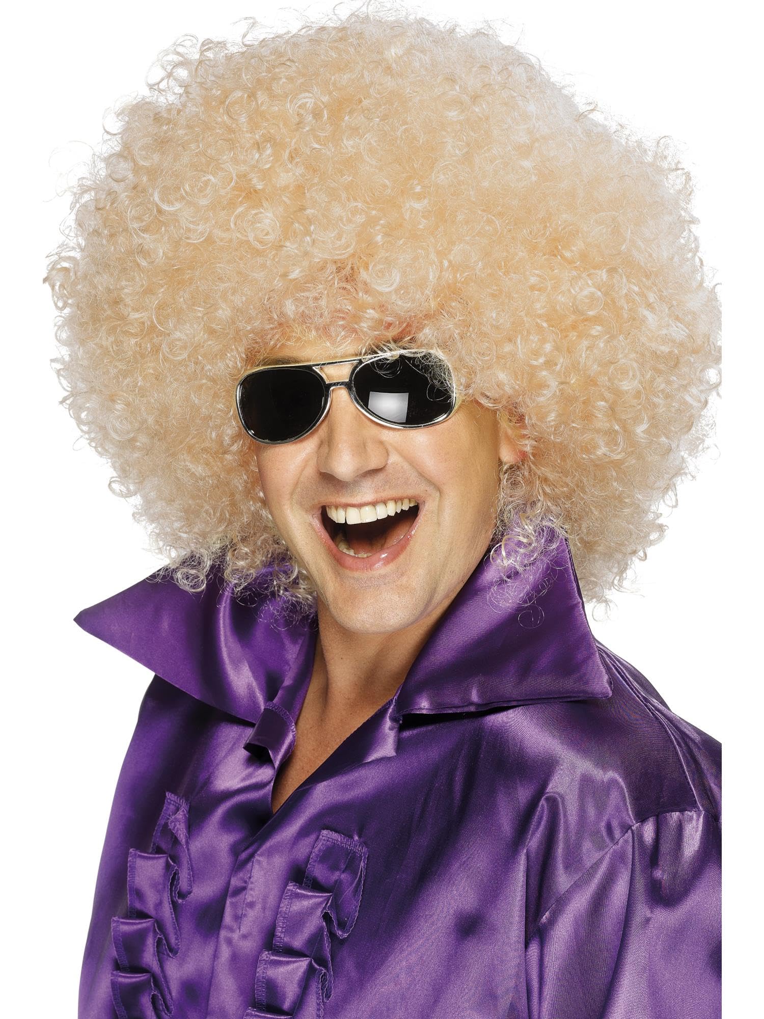 Smiffys Unisex Adult Mega-Huge Afro Wig (One Size) (Blonde)