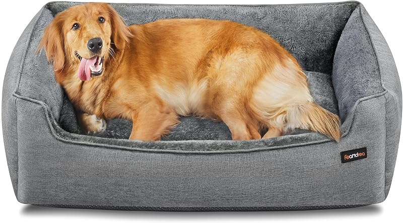 Cama para cães, bordas elevadas, 110 x 75 x 27 cm