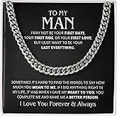 I Love You Gifts For Him Husband Boyfriend Sentimental Gifts From Wife Girlfriend To My Man Birthday Gift Ideas Cuban Link Chain Necklace Jewelry For Anniversary Christmas Valentines Day Personalized Present For Men
