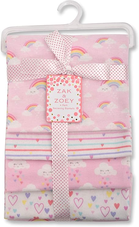 zak and zoey receiving blankets