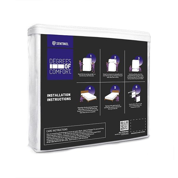 DEGREE OF COMFORT TWIN BOX SPRING ENCASEMENT – BED BUG PROOF ZIPPERED DUST MITE WATERPROOF HYPOALLERGENIC SIX-SIDED COVER, 8-11” DEPTH
