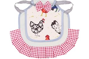 pranovo 2 Pack Standard Chicken Saddle Hen Apron Feather Fixer Wing Back Protector for Poultry(Protect Back and Wing) (Hen Saddle with Butterfly)
