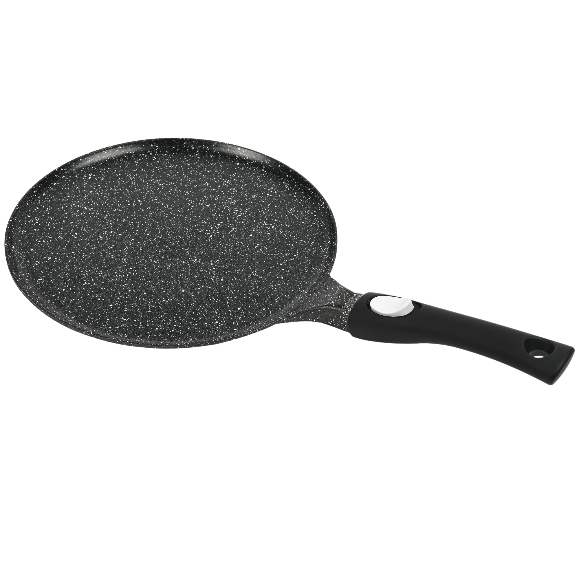 Napoleon Pancake Pan Induction Hob Crepe Pan Non Stick 28cm Dosa Skillet for All Hob Types - Removable Handle Stone Noire Black