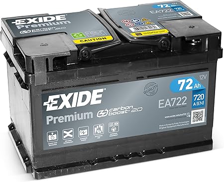 Amazon Exide エキサイド 輸入車バッテリー Ea Ea722 Lb3 カーバッテリー 車 バイク