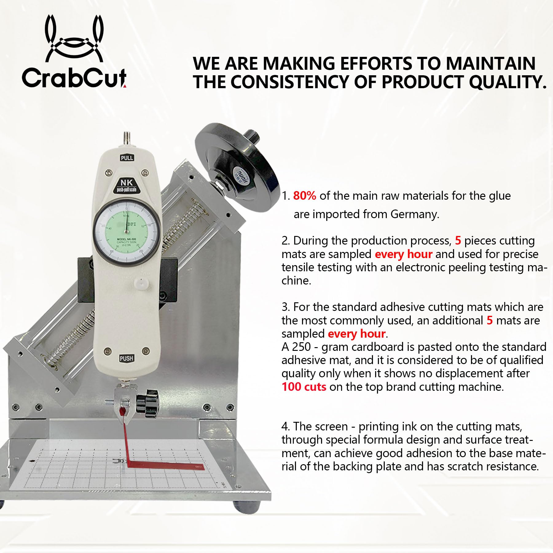 Crabcut Cutting Mats for Silhouette Cameo 5/4/3/2/1 12x12 Inch 4 Mats Standard Stickness Dot Design Durable Long Lasting Replacement Sticky Cut Mat for HTV Vinyl Cardstock Projects