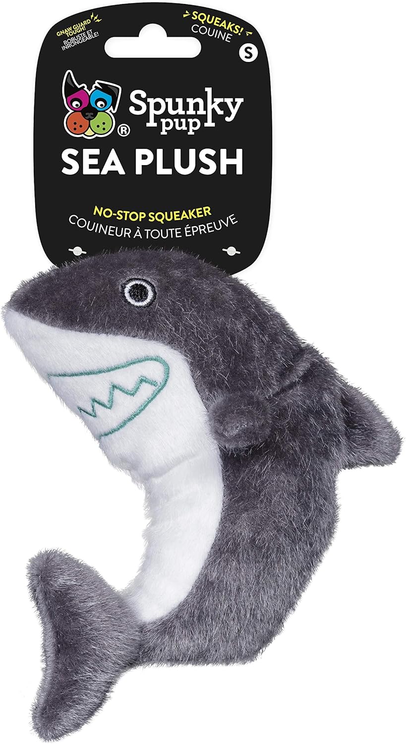 Spunky Pup Sea Plush Shark Dog Toy