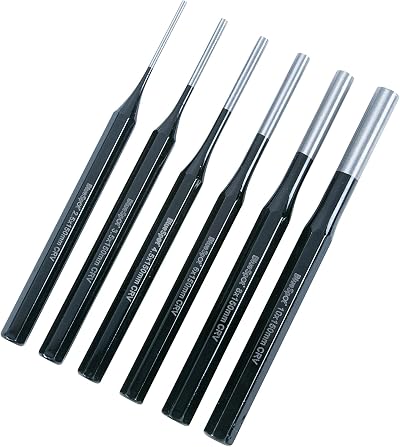 Blue Spot Tools 22443 6 Pce Parallel Pin Punch Chrome Vanadium 150mm