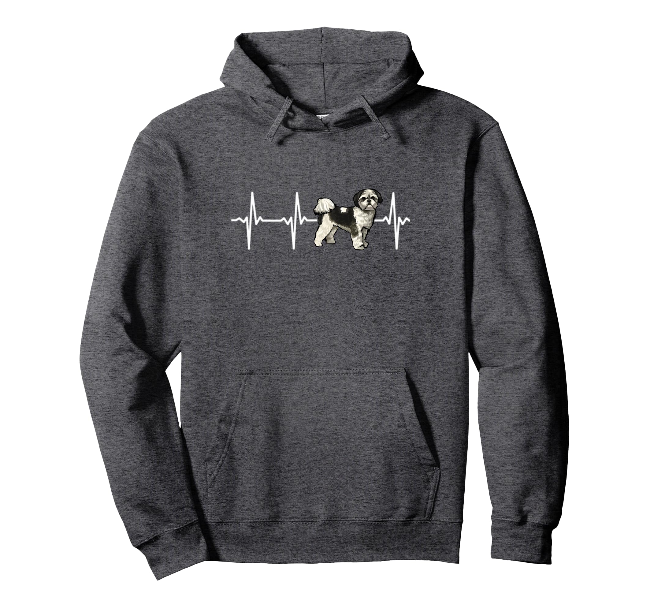 Shih Tzu Heartbeat Love My Dog Pullover Hoodie
