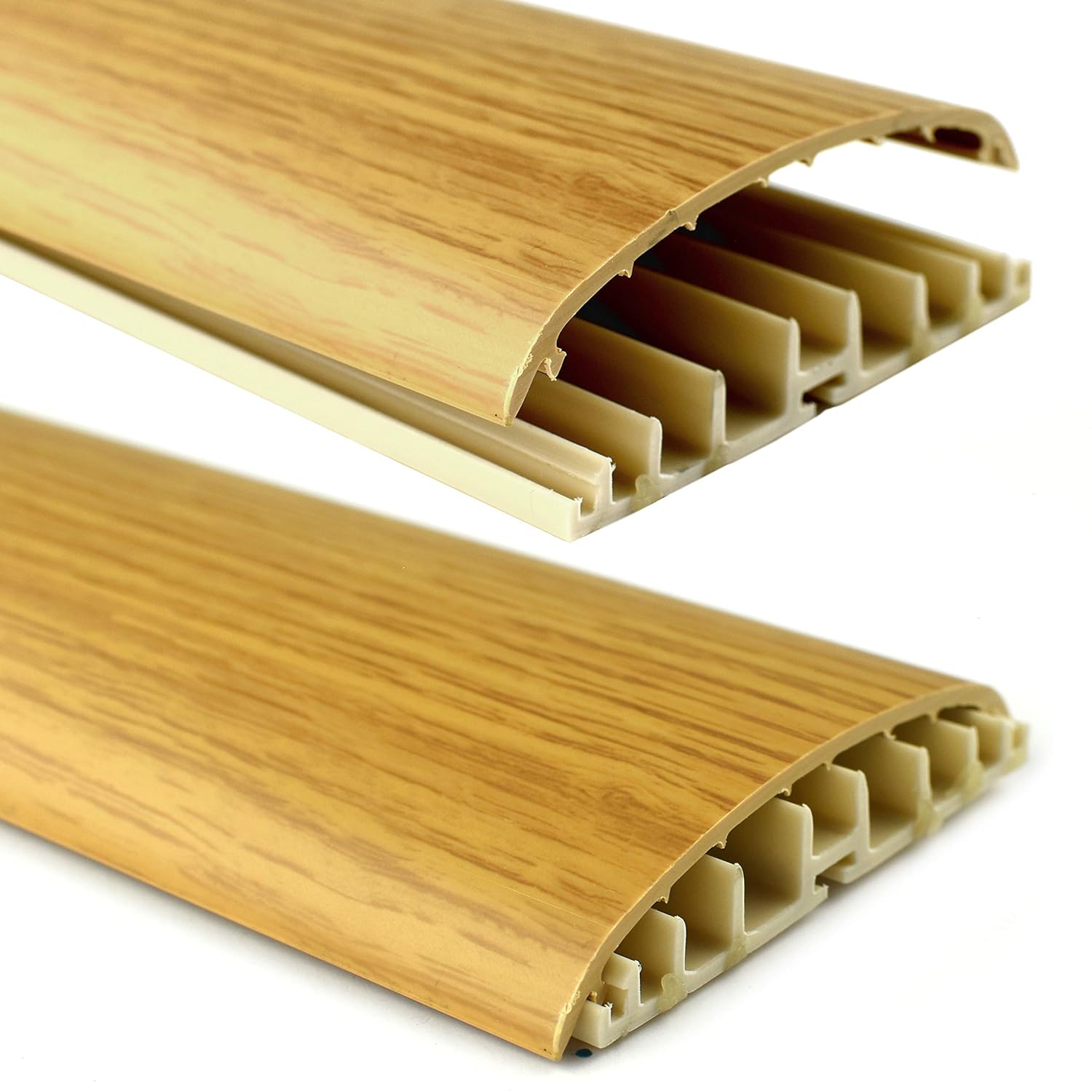 Self Adhesive Volta Wire Tidy Protector Tv Cable Cover Hide Trunking Oak G3 74mm