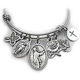 St. Genevieve Bangle Bracelet, Patron Saint Confirmation Gift