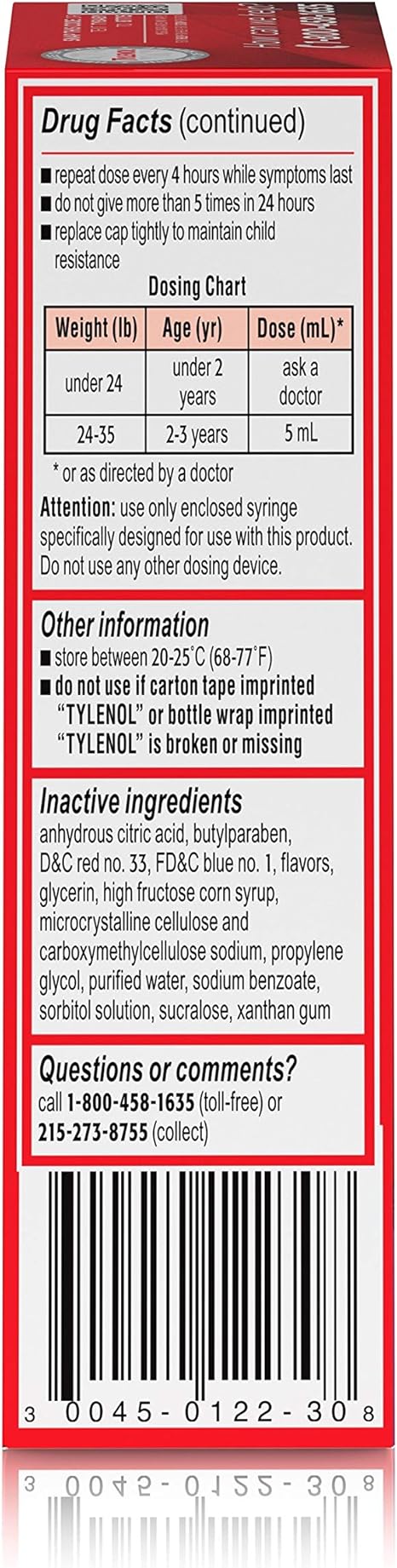 Amazon Com Tylenol Infants Oral Suspension Grape Flavor 1 Oz Health Personal Care