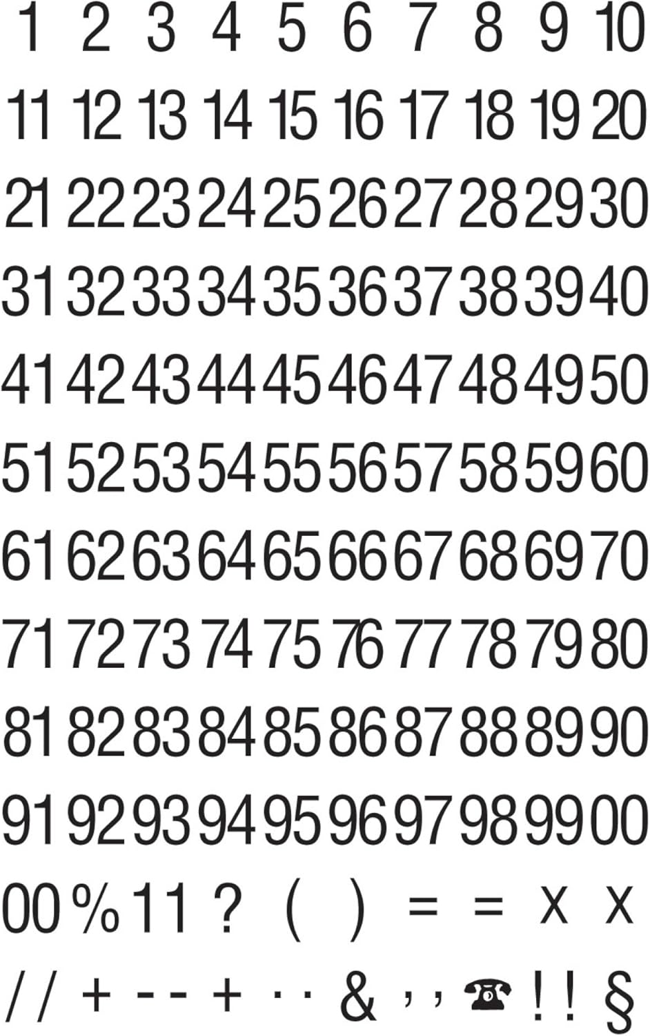 AVERY Zweckform 3721 Number Labels (0-9 6.5 mm, Foil, Strong Hold) 252 Stickers, Black | white foil, Klein - Image 4