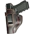 IWB Leather Holster for Glock 17 19 43X fits Taurus G2C G3 G3C GX4 for M&P 9mm Shield fits Sig P365 P230 for LCP LC9S Security 9 fits Springfield Hellcat/XD -Similar Size-Inside The Belt