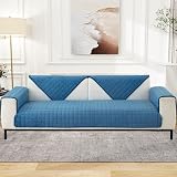 LINGKY Soft Flannel Sofa Covers 70x70cm 1 Piece Blue Non-Slip view 3