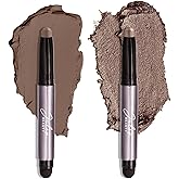 Julep Eyeshadow 101 Crème-to-Powder Waterproof Eyeshadow Stick Duo – Long-Lasting, Crease-Proof, Easy Apply with Built-in Smudger -Taupe Shimmer and Stone