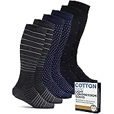 Pembrook Light Cotton Compression Socks for Men & Women - 3 Pairs | 8-15 mmHg Light Compression Socks for Men, Comfort and Support