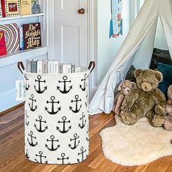 LANGYASHAN Laundry Basket Canvas Fabric Collapsible