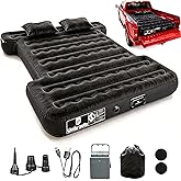 Umbrauto Built-in Pump Air Mattress for 5.5-5.8ft Full Size Short Truck Bed, Inflatable Camping Airbed with Rechargeable Cordless Pump for Truck Tent Camper