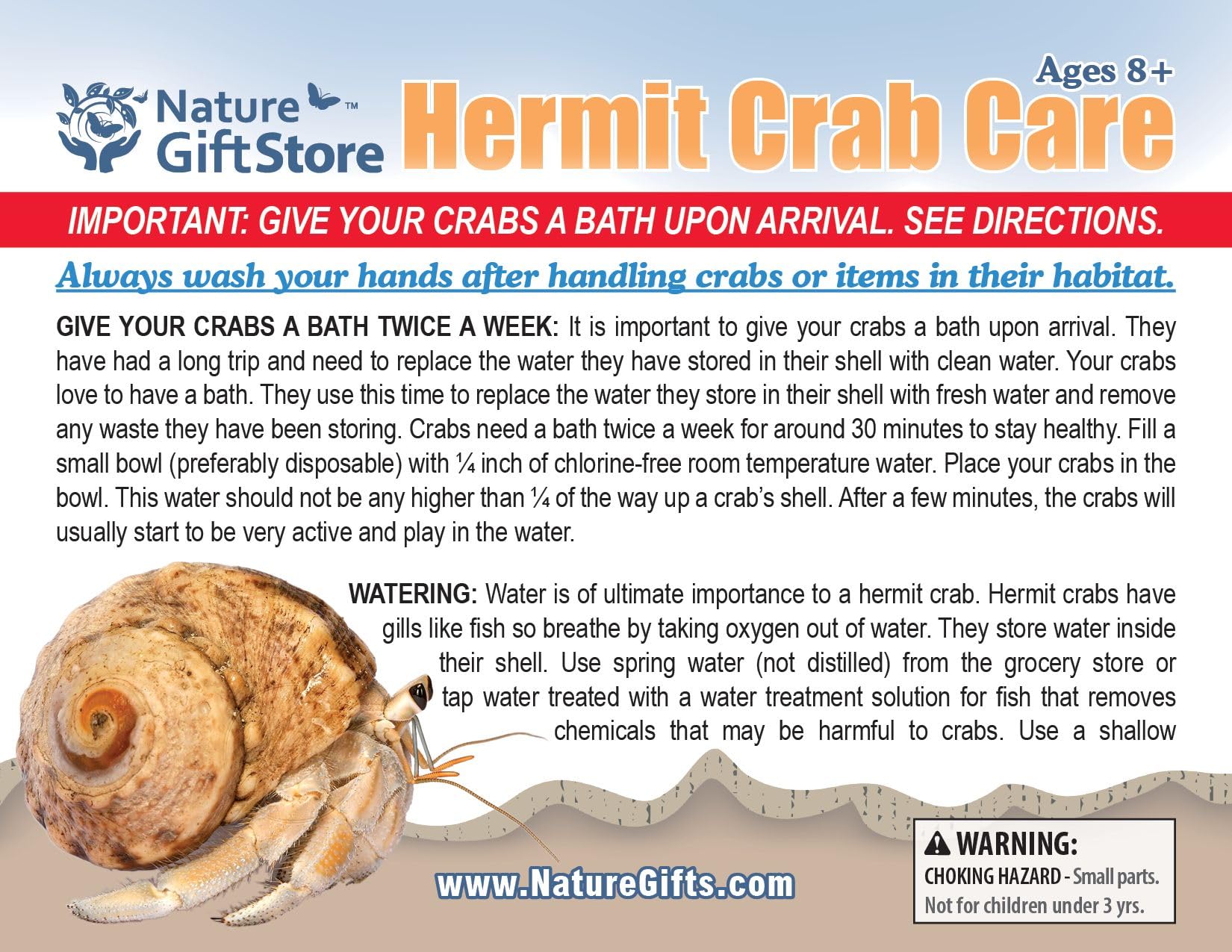 Live Hermit Crab Complete Starter Kit - Includes 2 Live Crabs - All-in-One Kit with Terrarium, Food, Coconut Fiber, and More - Bundle